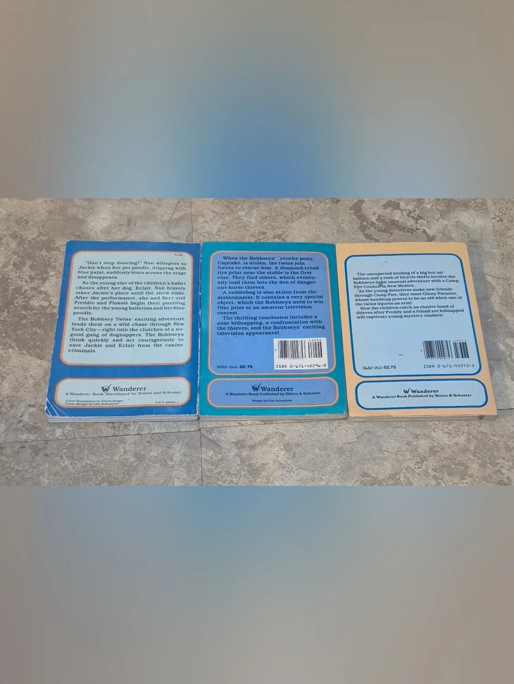 Bobbsey Twins Mystery Books Lot of 3 Blue Poodle Missing Pony Camp Fire Wanderer